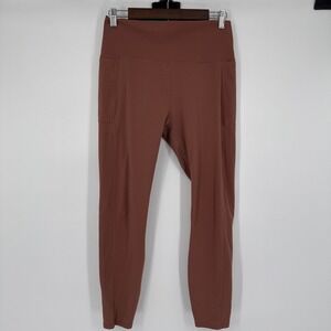 Vuori Studio Pocket Leggings High Rise 7/8 Mauve Side Pockets Women's Large Yoga